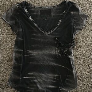 Stylish Black Tie-Dye Women's Short Sleeve Tee